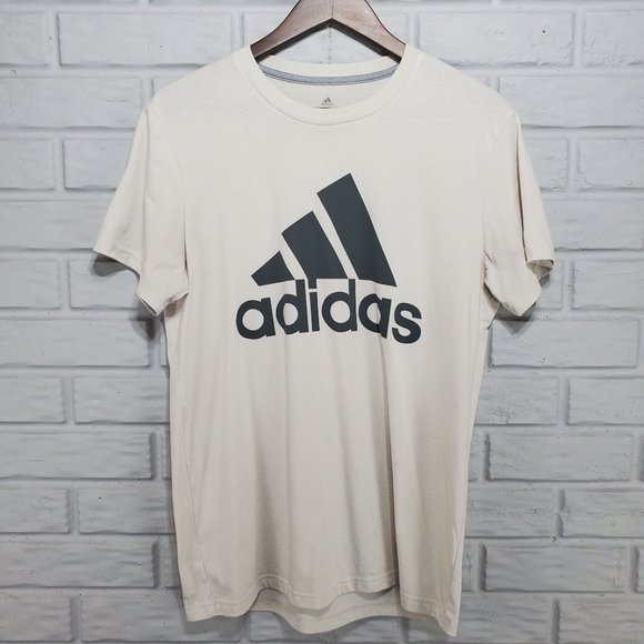 adidas Other - Adidas Men's Size M Light Tan Lightweight "The Go-To" Logo Short Sleeved T-Shirt